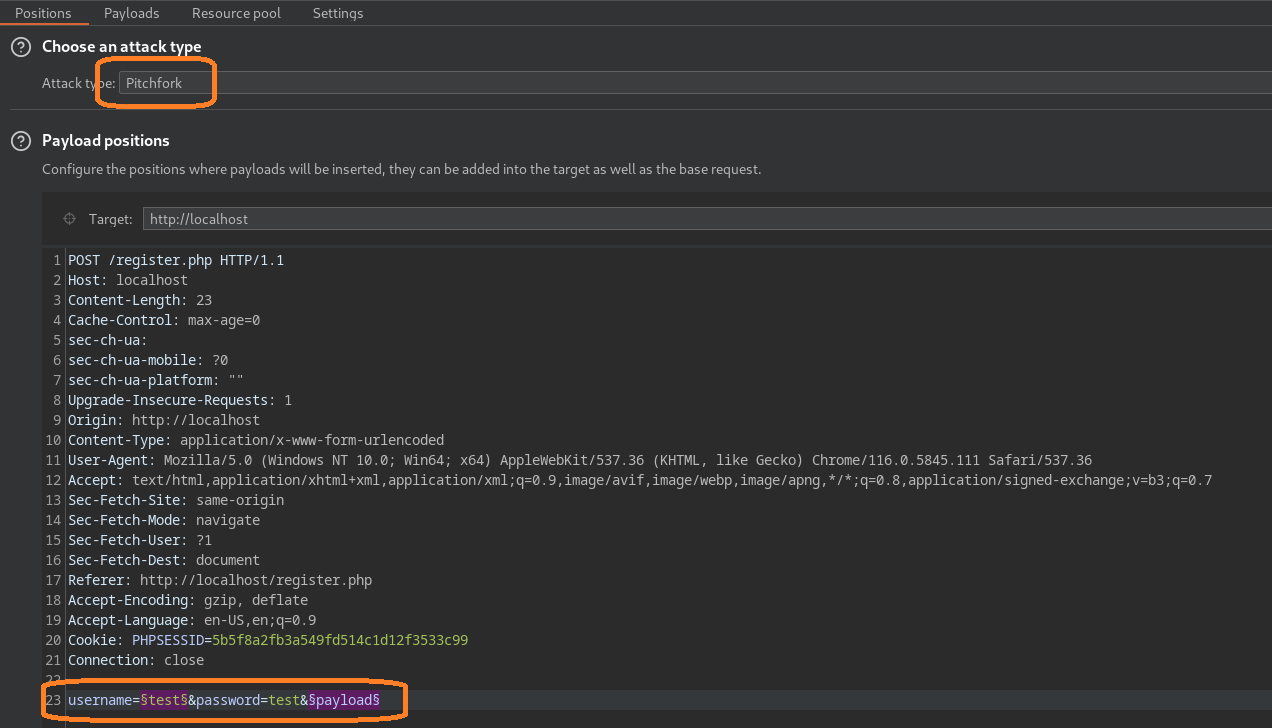 BURP Intruder Mass Assignment fuzzing setup