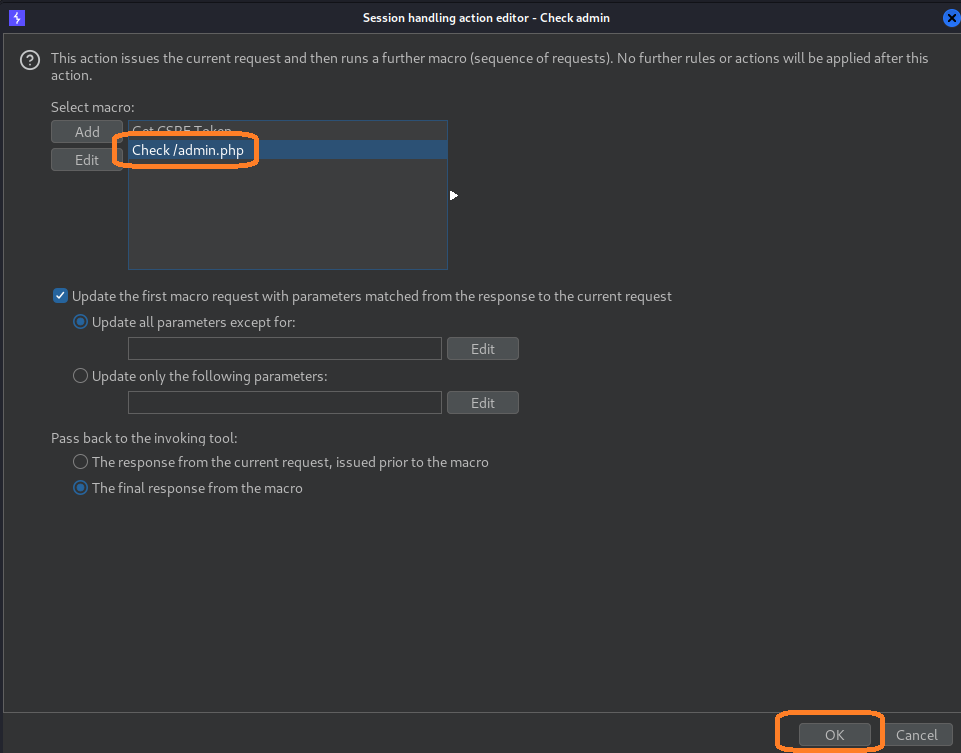 Session handling settings
