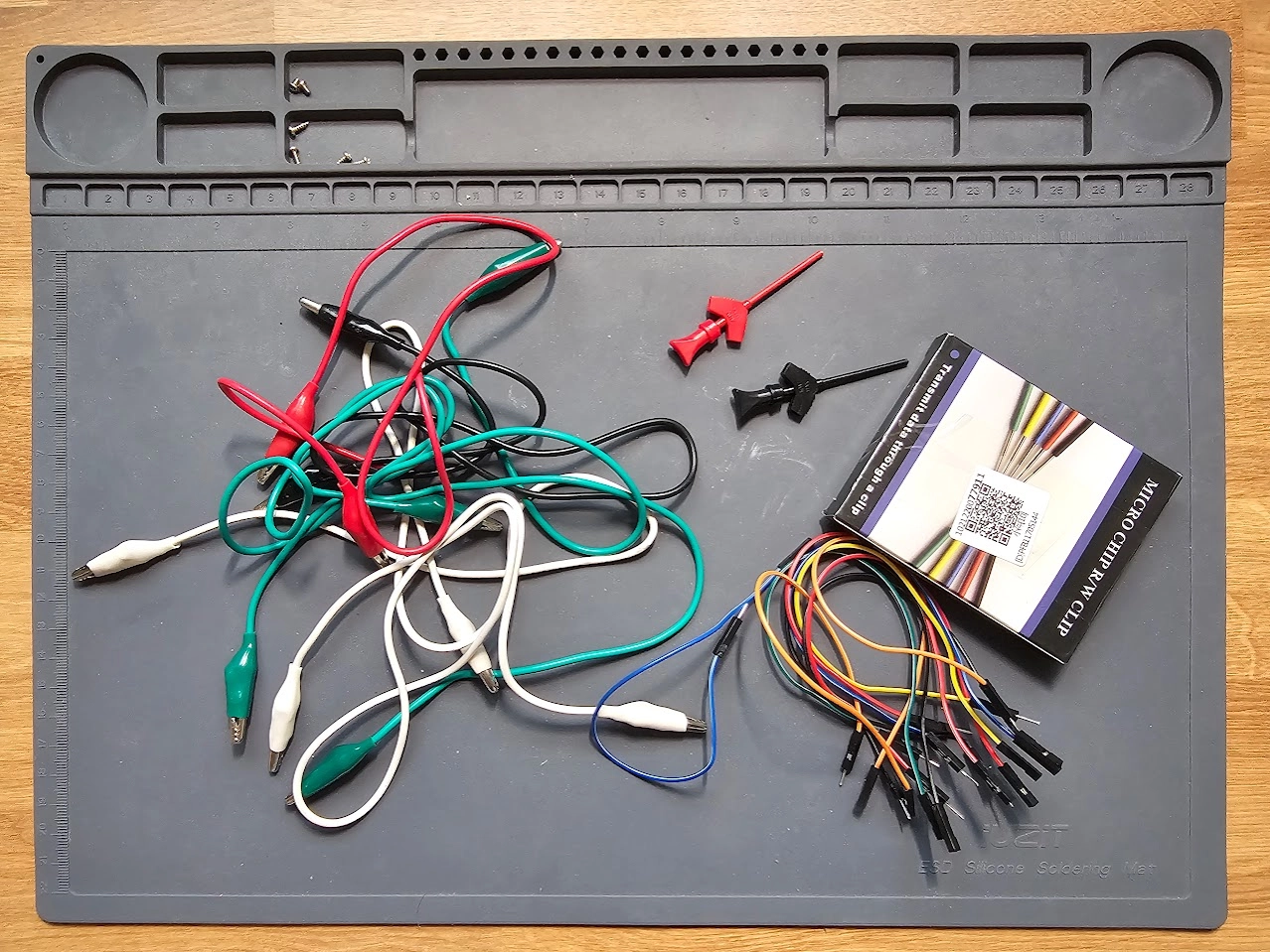 test clips and jumper wires