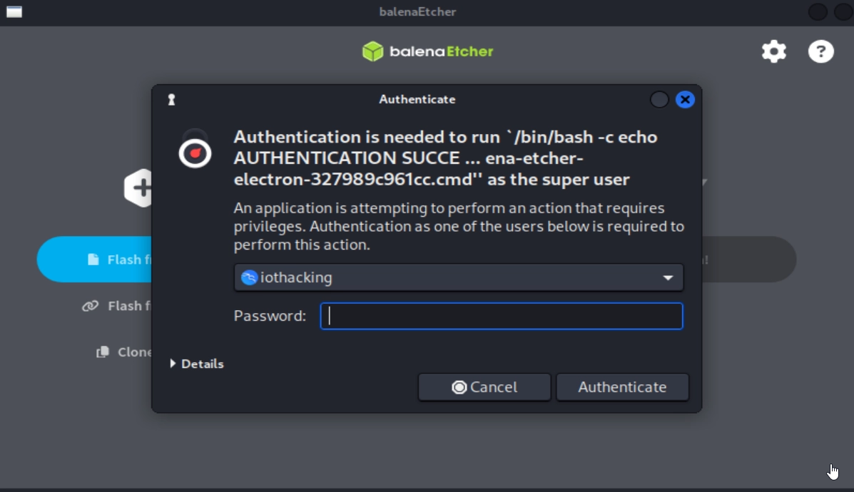 authentication dialog box popup