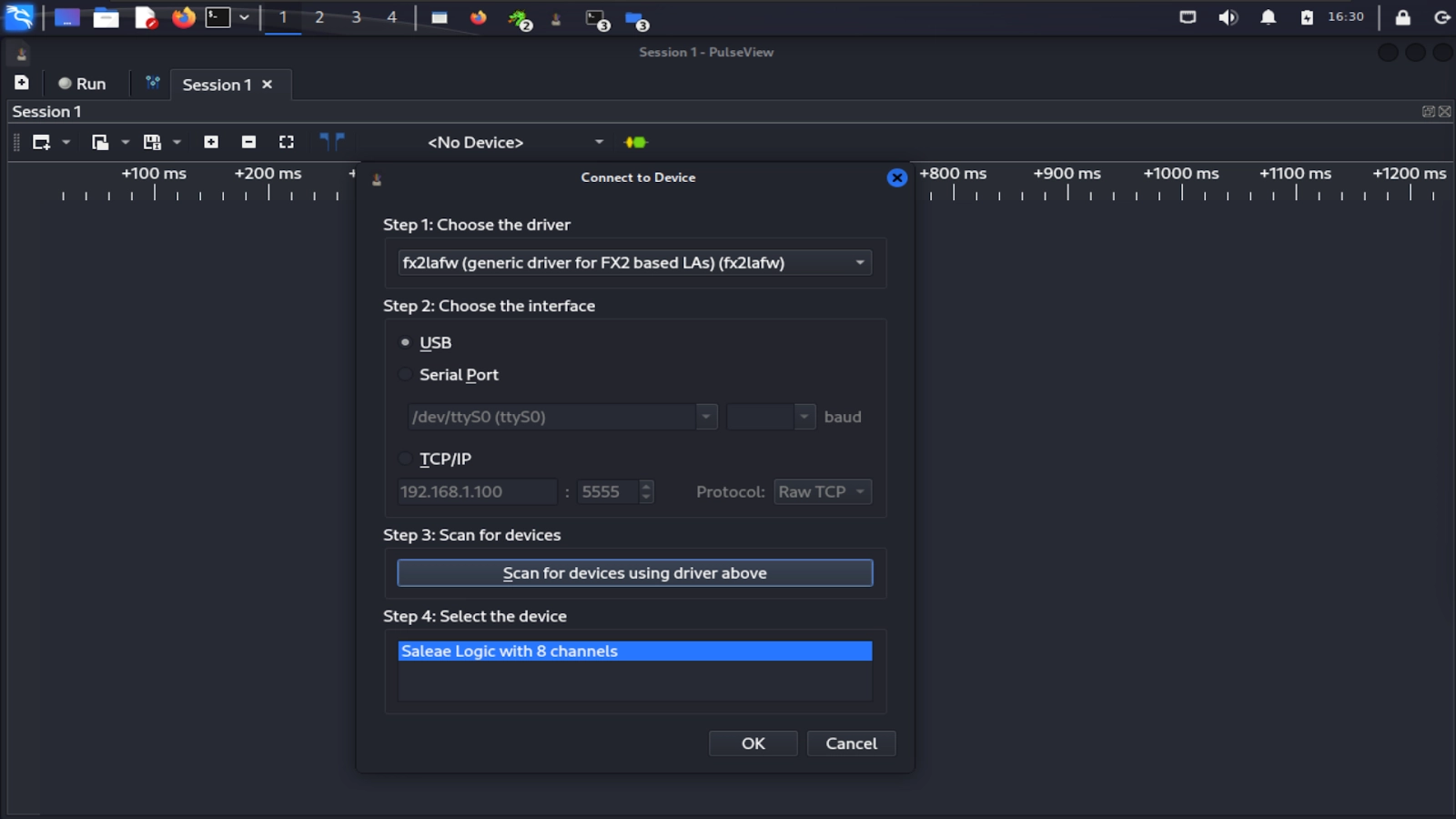 settings pulseview configuration