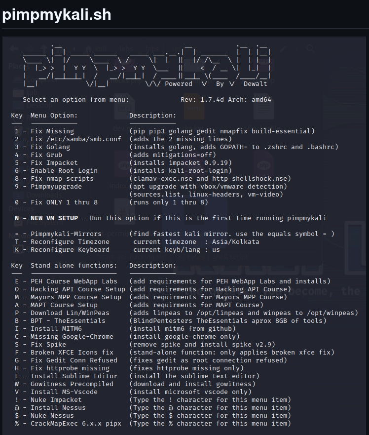 pimpmykali start screen