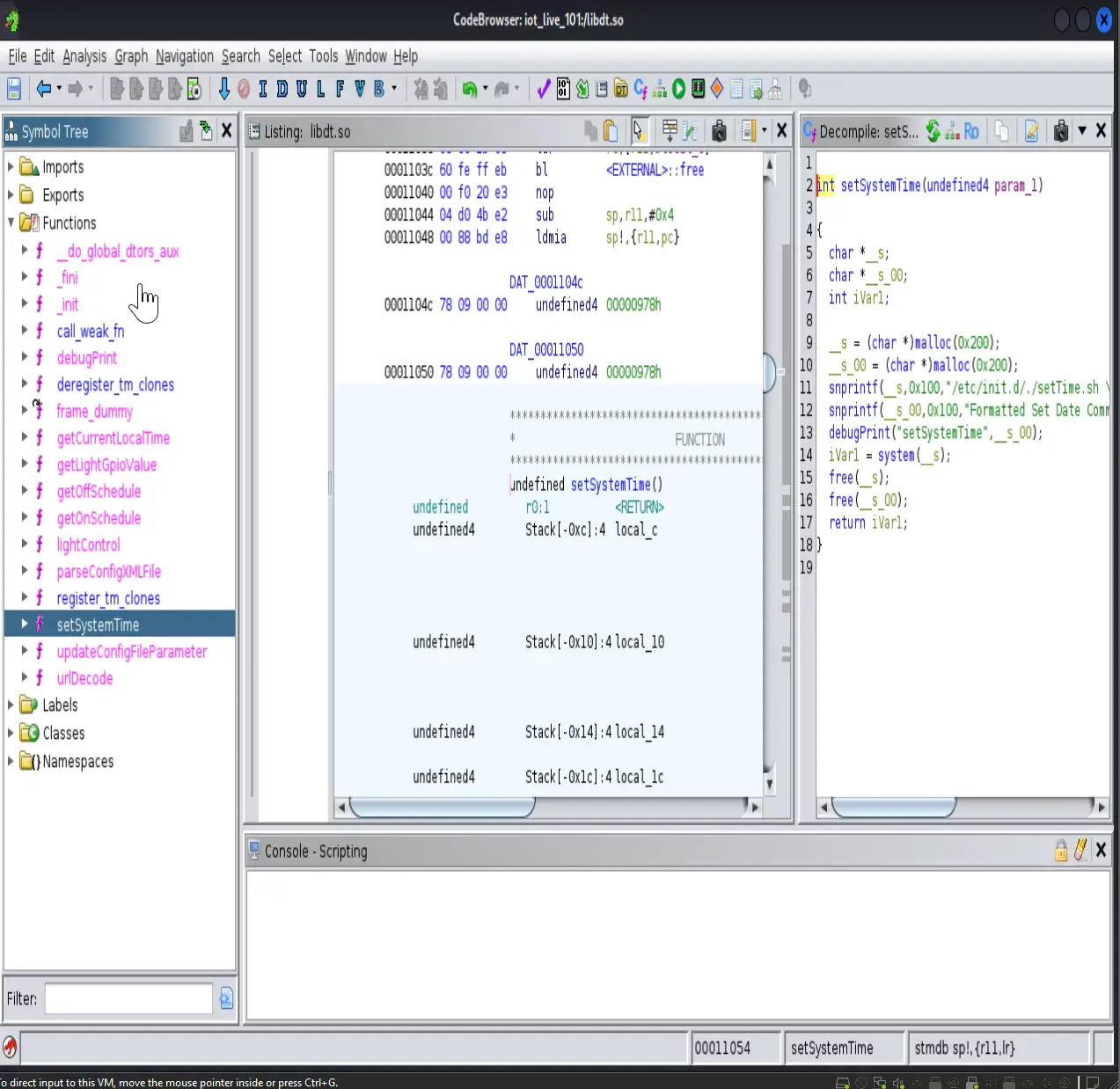 ghidra symbol tree binary navigation