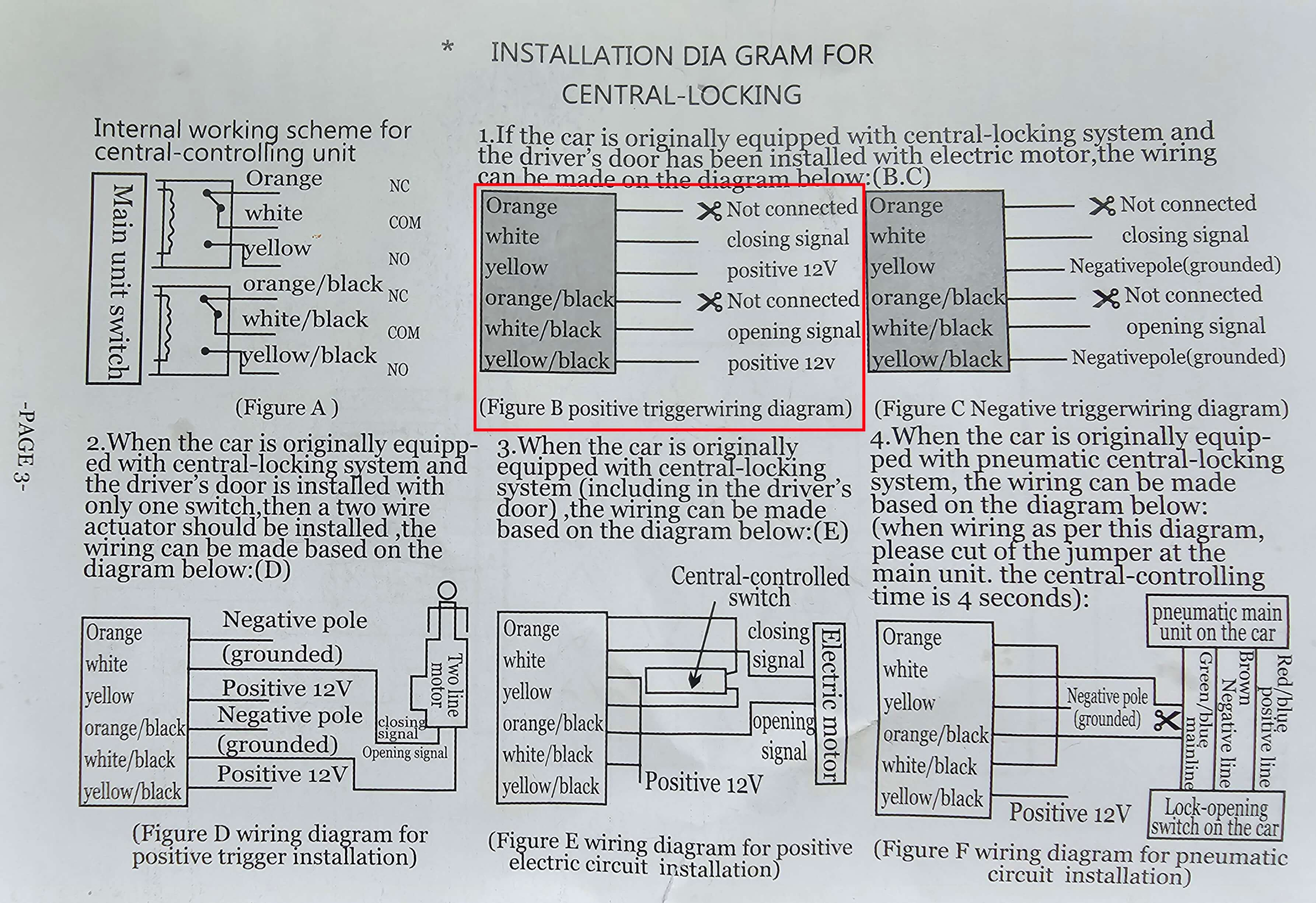 keyless entry wiring guide