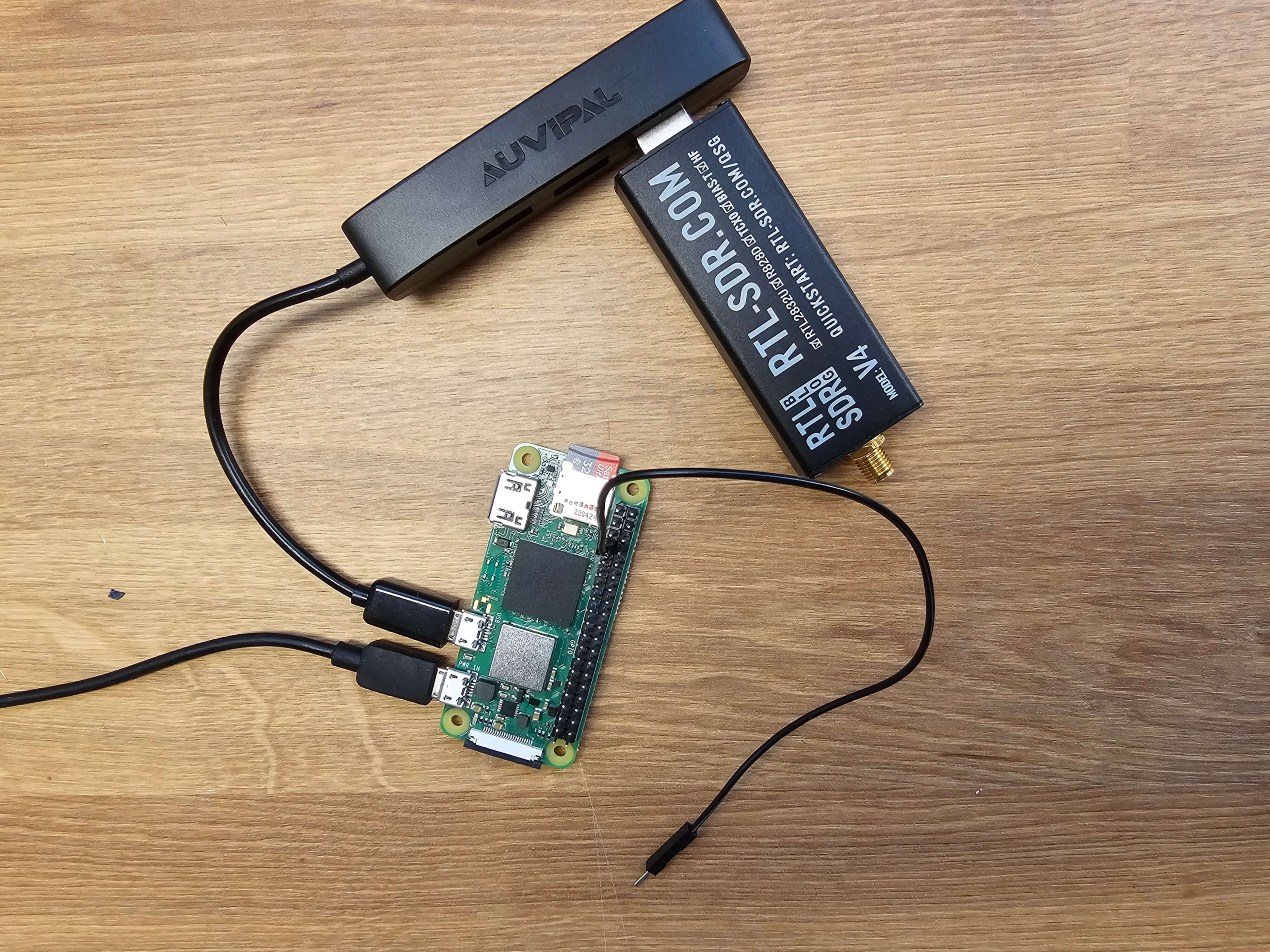 raspberry pi with antenna attached