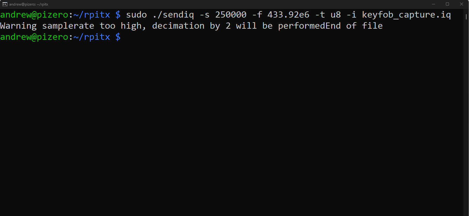 successful replay attack