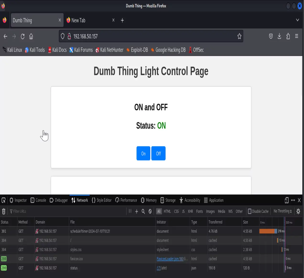 investigating web requests with browser dev tools