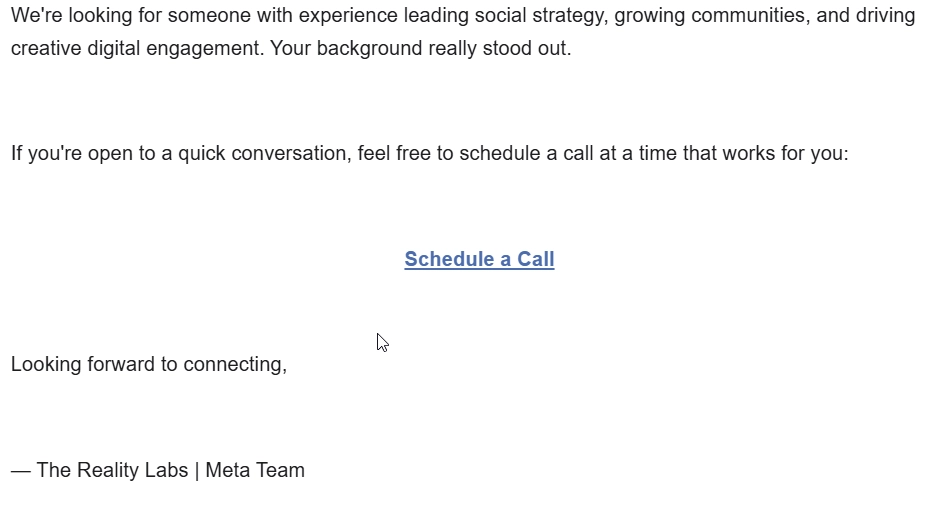 Phishing email body text